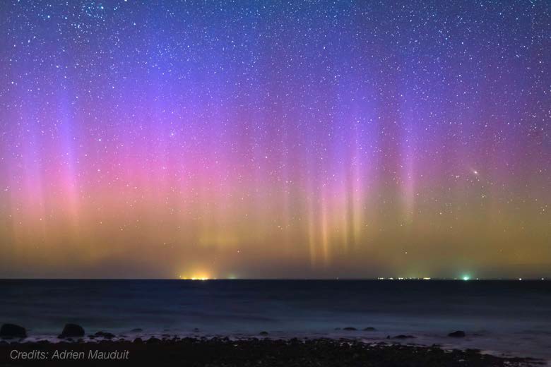 blue aurora borealis