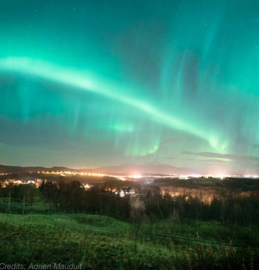 blue aurora borealis