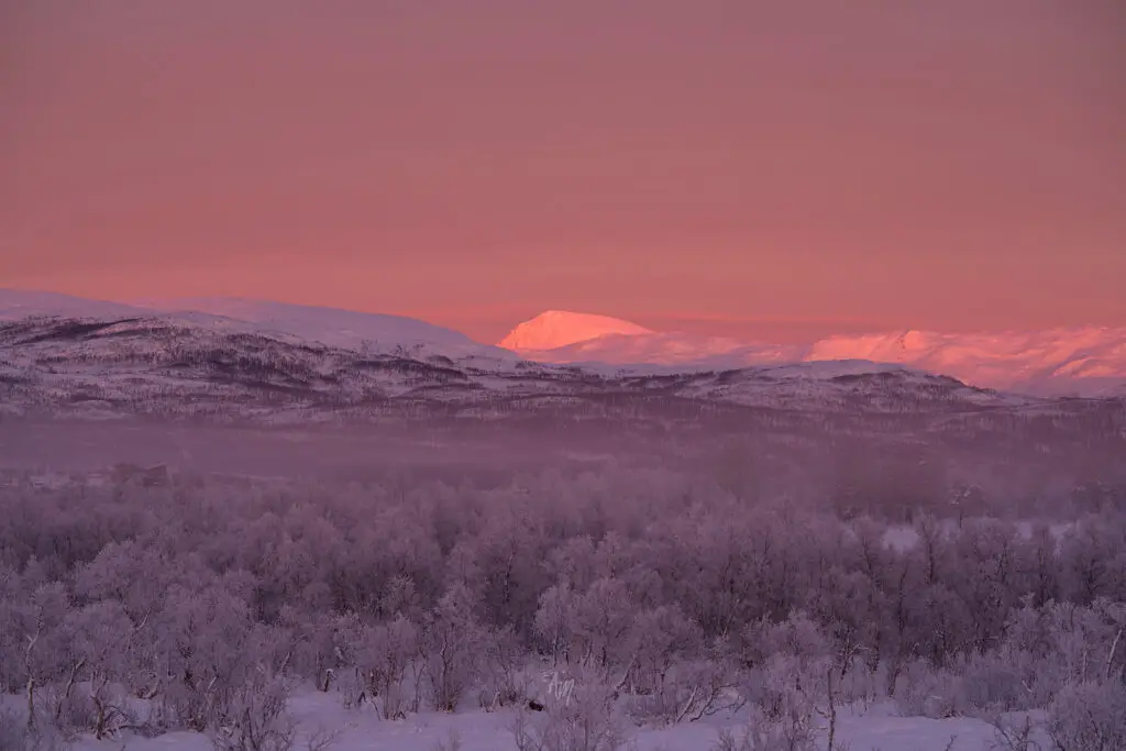 The return of polar nights over Senja