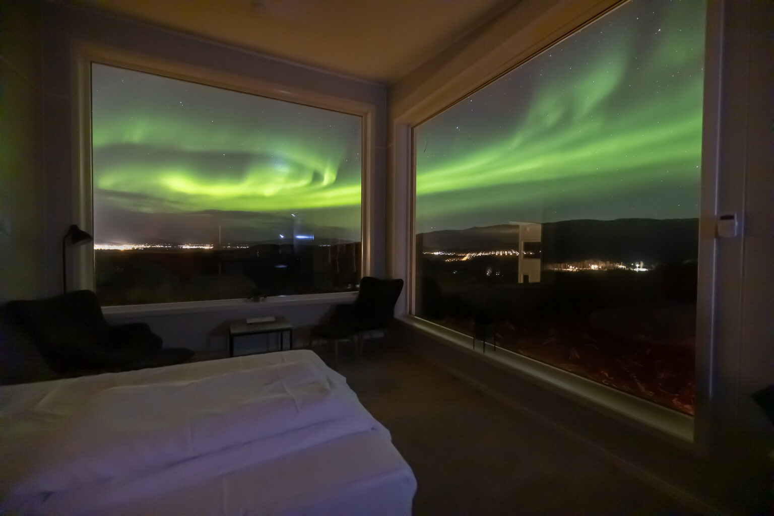 Aurora borealis view