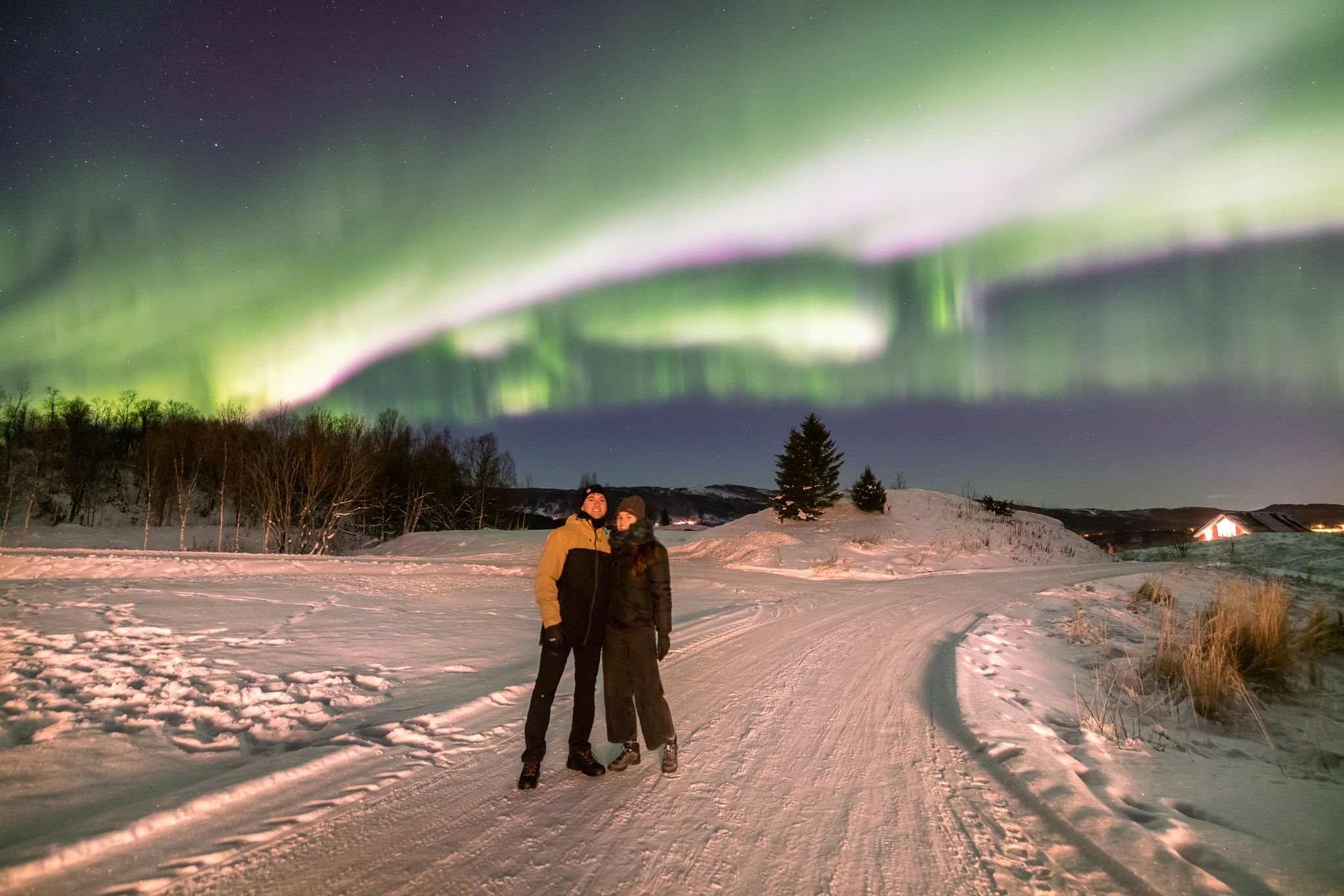 Aurora photographer on location in Senja