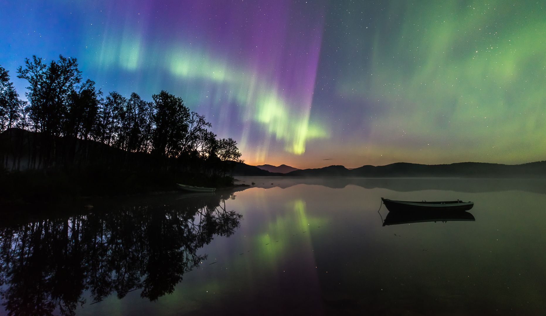 Northern lights over Senja