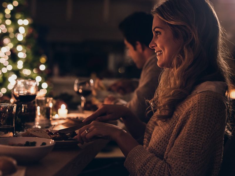 Enjoying the meal